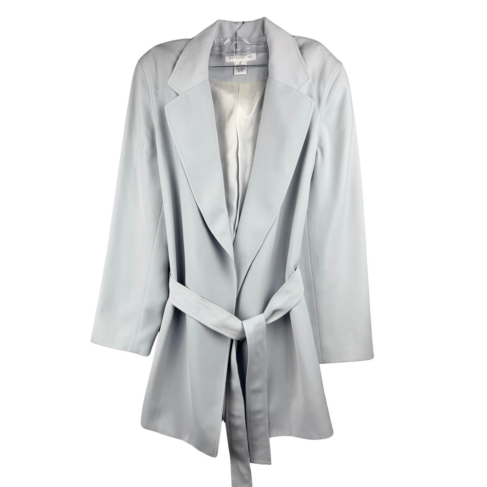 Light Blue Belted Blazer Jacket Size 10 Women Pursuits Ltd. Romania